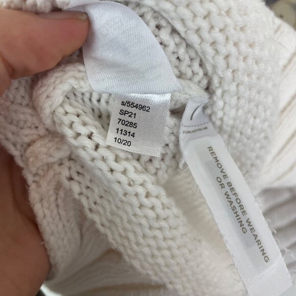 Loft Womens XS White Relaxed V Neck Cardigan Oversized Boxy Sweater Basic Staple - Picture 6 of 10